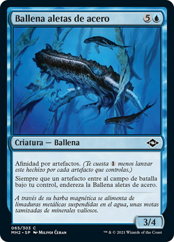 Ballena aletas de acero