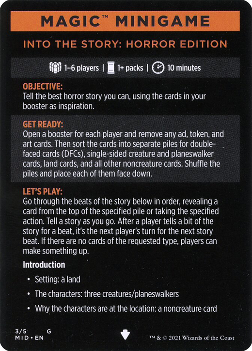 Into the Story: Horror Edition Card // Into the Story (cont'd) Card Full hd image