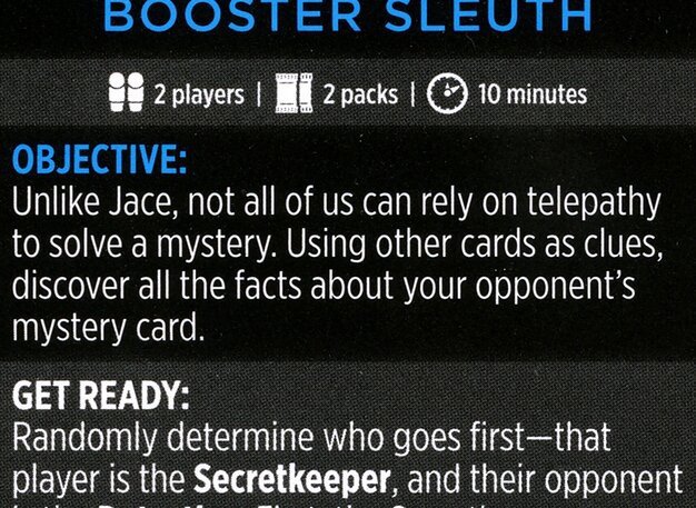 Booster Sleuth Card // Booster Sleuth (cont'd) Card Crop image Wallpaper