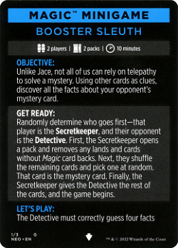 Booster Sleuth Card // Booster Sleuth (cont'd) Card