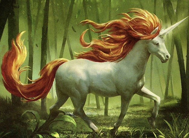 Good-Fortune Unicorn Crop image Wallpaper