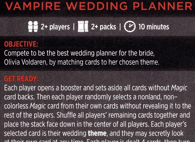 Vampire Wedding Planner Card // Vampire Wedding Planner (cont'd) Card Crop image Wallpaper