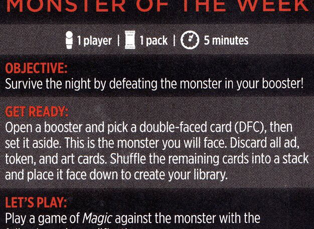 Monster of the Week Card // Monster of the Week (cont'd) Card Crop image Wallpaper