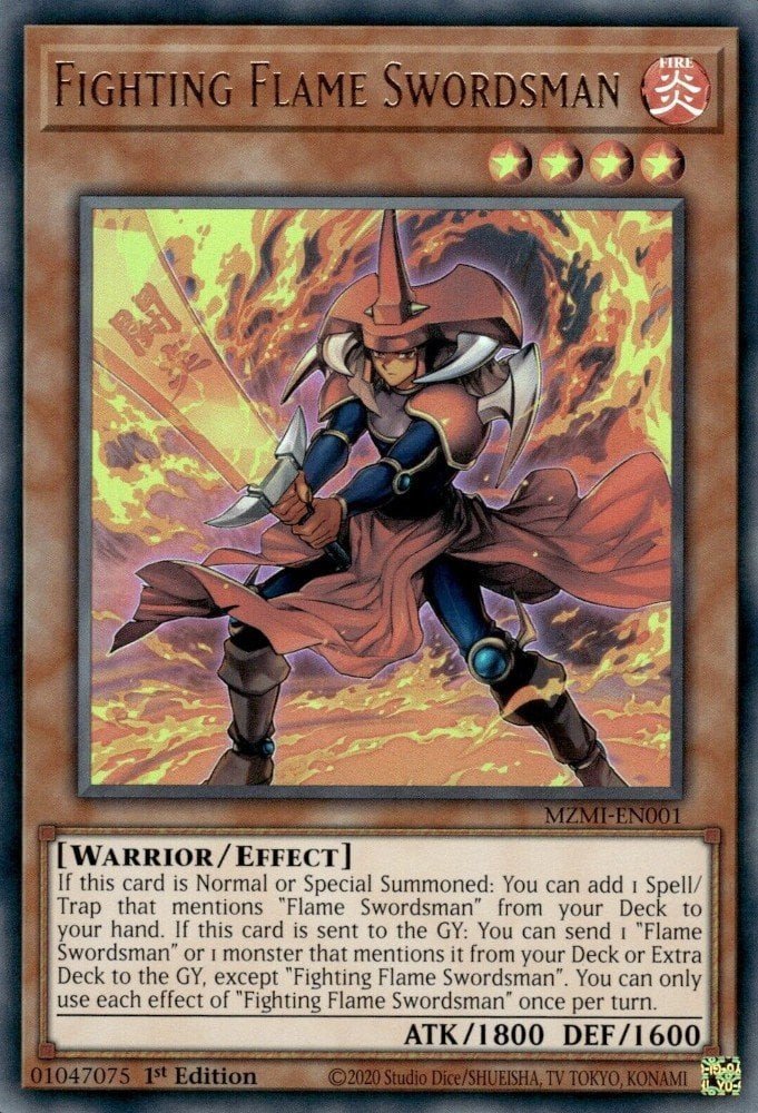 Fighting Flame Swordsman Crop image Wallpaper