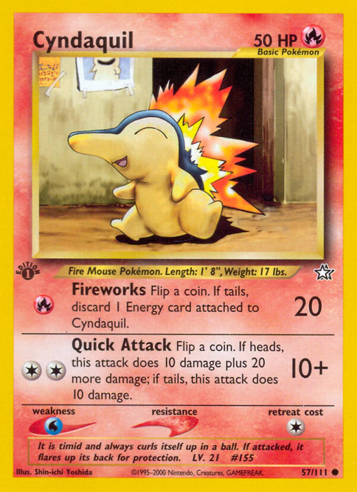 Cyndaquil N1 57 translates to Cyndaquil N1 57 in Portuguese. image