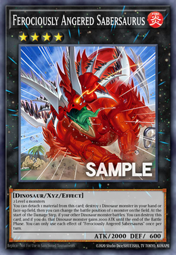 carta spoiler Ferociously Angered Sabersaurus