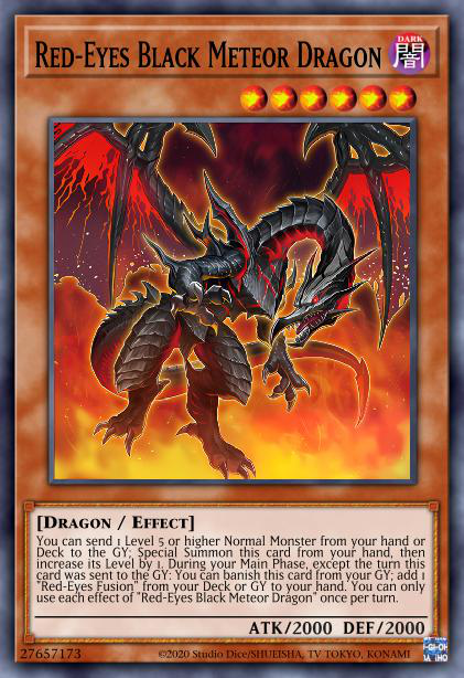 Dragon Météore Noir aux Yeux Rouges image
