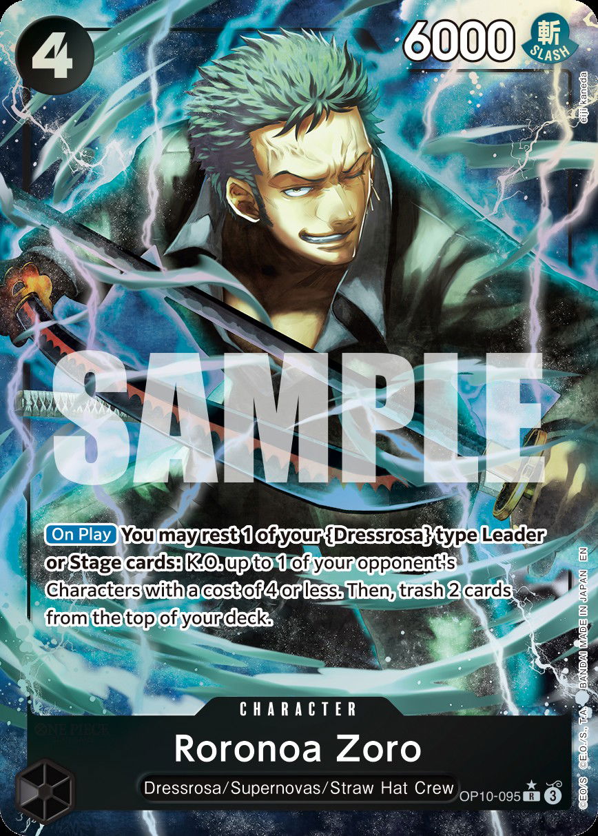 Roronoa Zoro OP10-095 Crop image Wallpaper