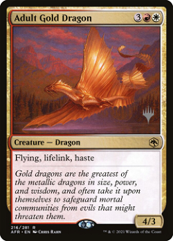Dragón de oro adulto