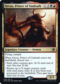 Orcus, Príncipe de la Muerte en Vida