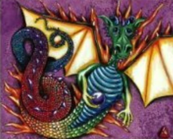 Prismatic Dragon Crop image Wallpaper