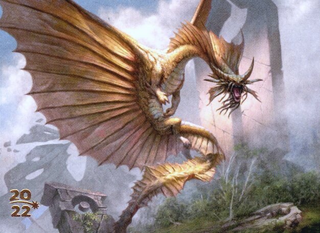 Ancient Gold Dragon Crop image Wallpaper