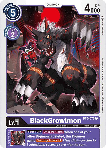 BlackGrowlmon BT5-076 Crop image Wallpaper