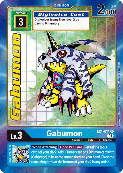 Gabumon EX1-011 Crop image Wallpaper