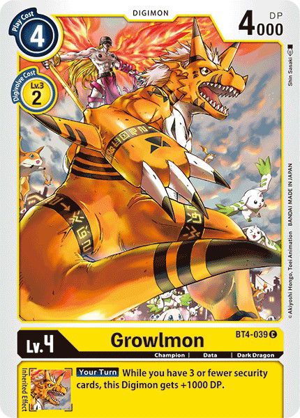 Growlmon BT4-039 Crop image Wallpaper