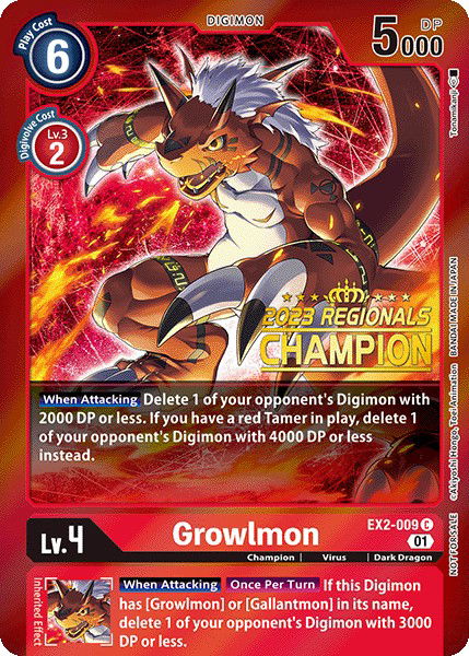 Growlmon EX2-009 Crop image Wallpaper