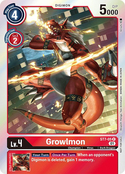 Growlmon ST7-05 Crop image Wallpaper