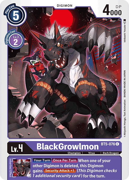 BlackGrowlmon BT5-076 Full hd image