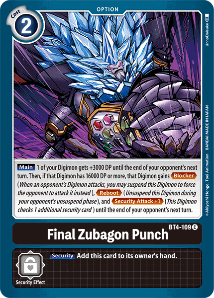 Final Zubagon Punch BT4-109 Full hd image