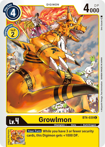 Growlmon BT4-039 Full hd image