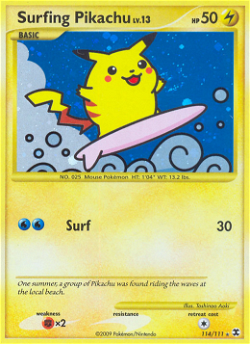 Pikachu surfeur RR 114 image