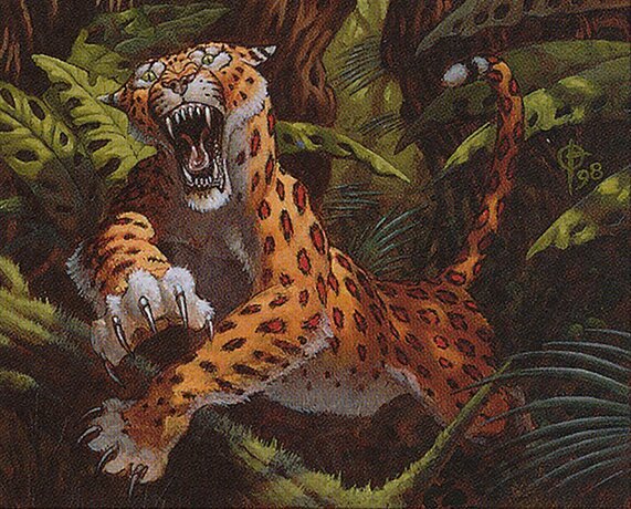Pouncing Jaguar Crop image Wallpaper