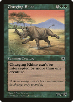 Rinoceronte alla Carica