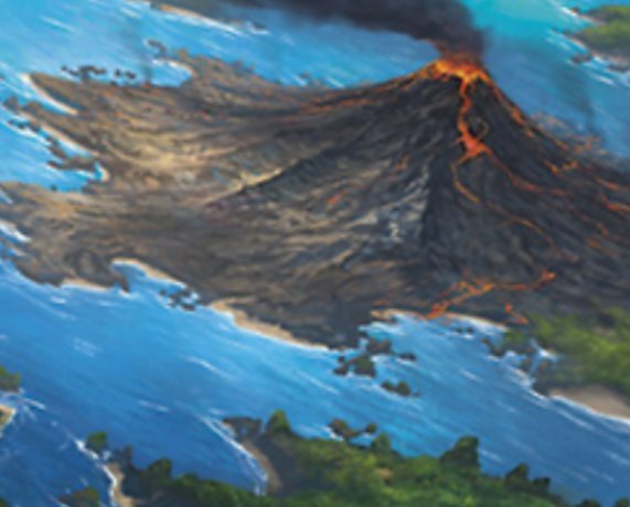 Volcanic Island Crop image Wallpaper