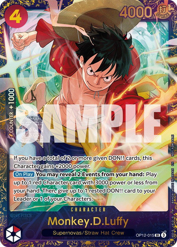 Monkey.D.Luffy OP12-015 Crop image Wallpaper