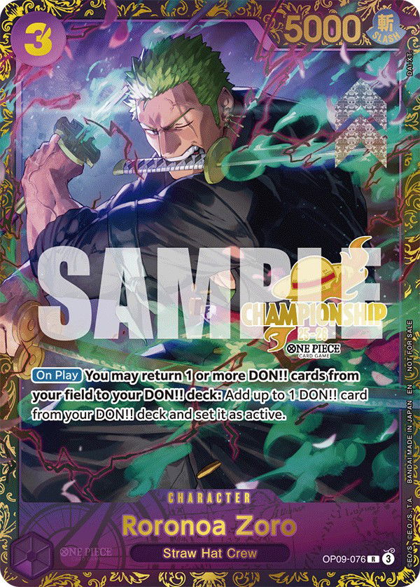 Roronoa Zoro OP09-076 Crop image Wallpaper