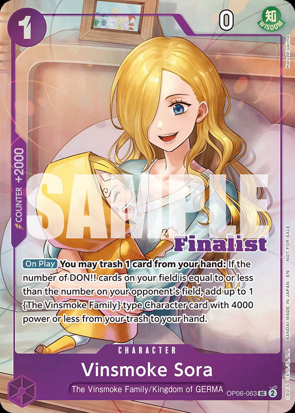 Vinsmoke Sora OP06-063 Crop image Wallpaper