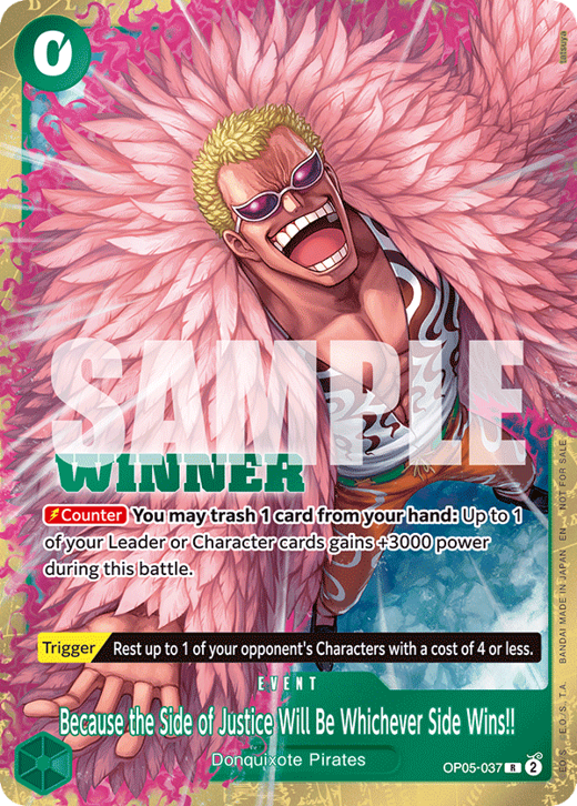 Because the Side of Justice Will Be Whichever Side Wins!! OP05-037 Full hd image