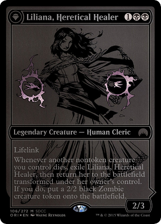 Liliana, Heretical Healer // Liliana, Defiant Necromancer image