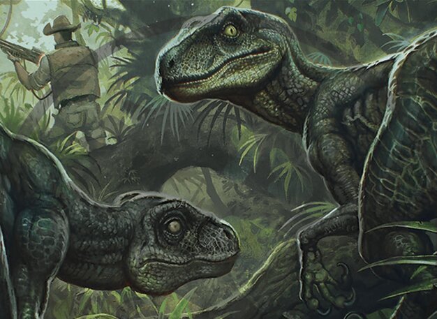 Hunting Velociraptor Crop image Wallpaper