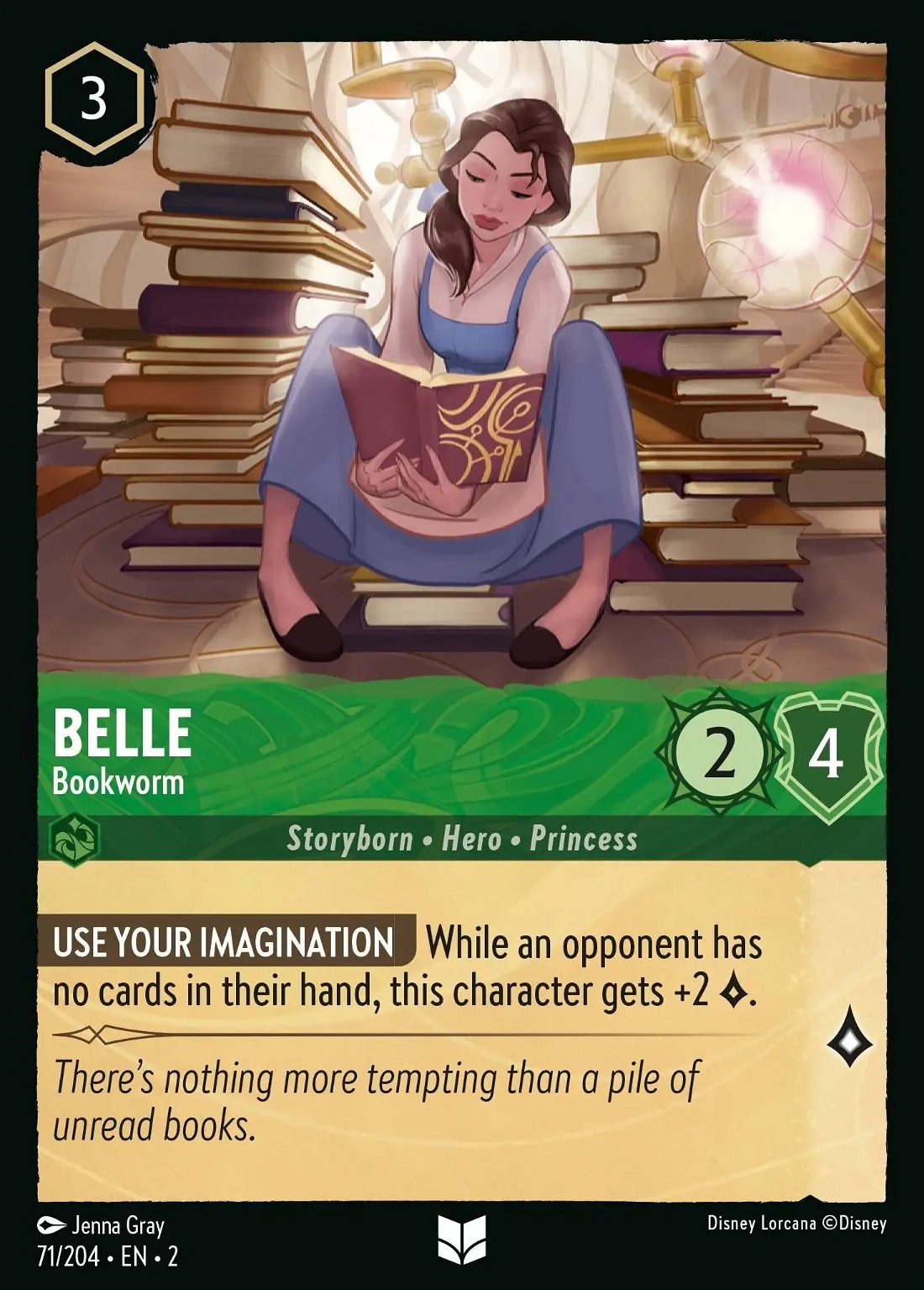 Belle - Bookworm Crop image Wallpaper