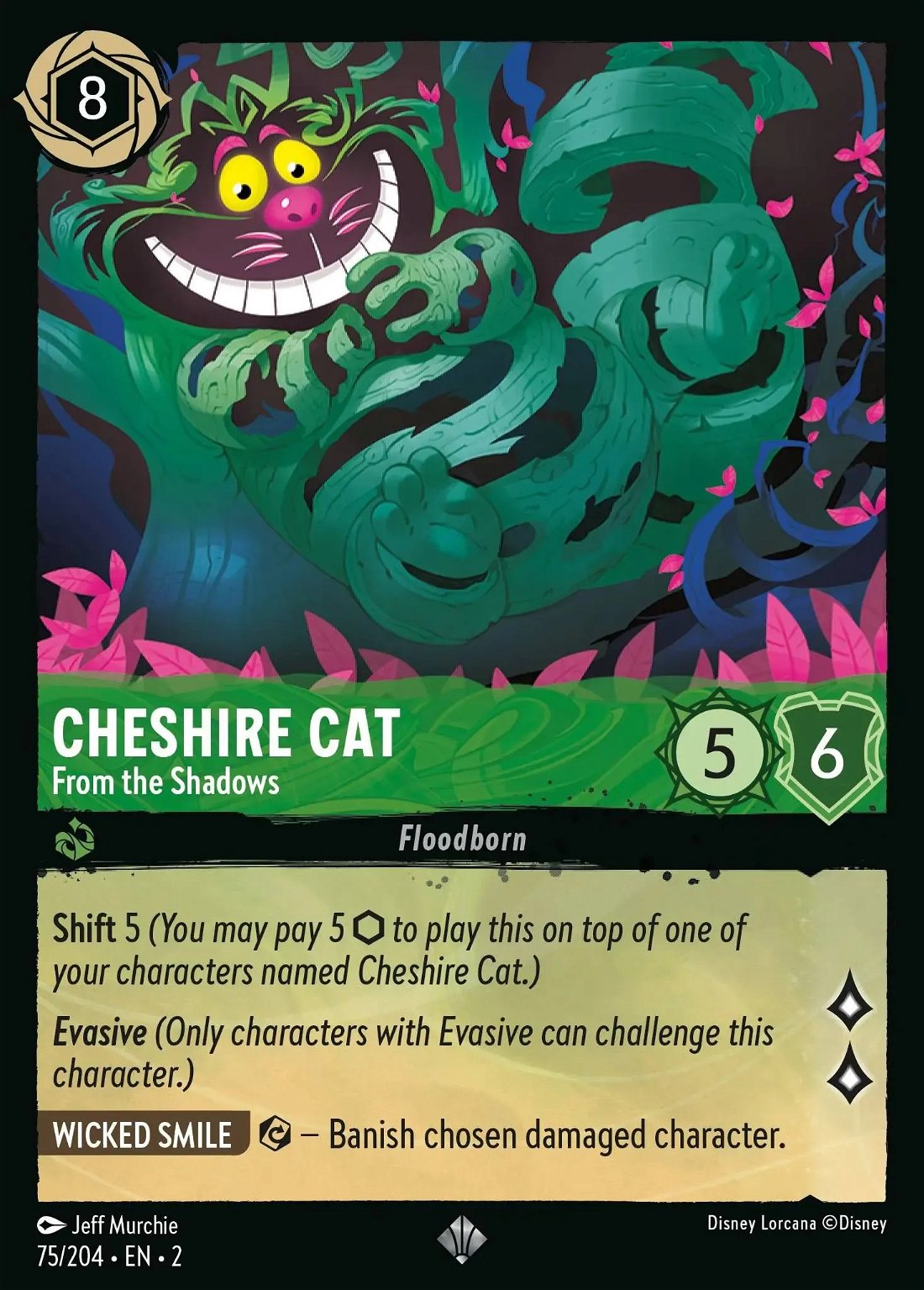 Cheshire Cat - From the Shadows Crop image Wallpaper