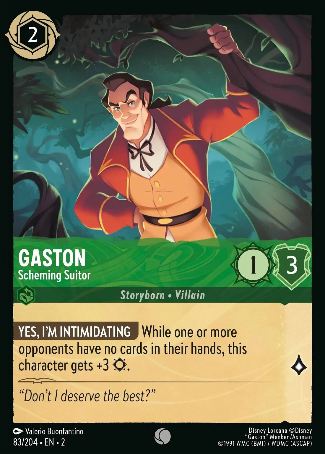 Gaston - Scheming Suitor Crop image Wallpaper