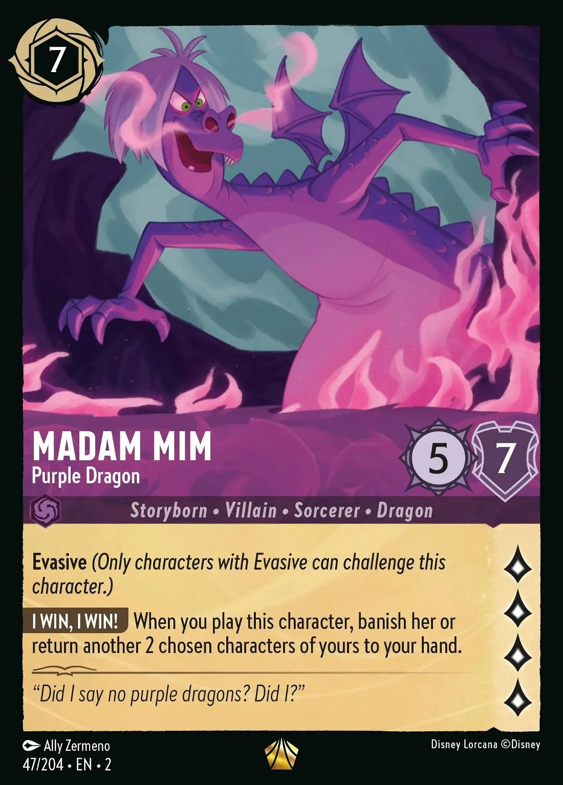 Madam Mim - Purple Dragon Crop image Wallpaper