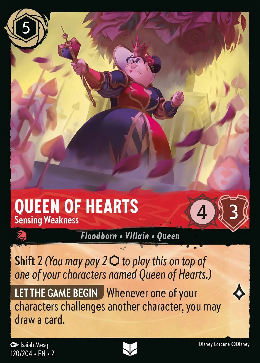 Queen Of Hearts - Sensing Weakness Crop image Wallpaper