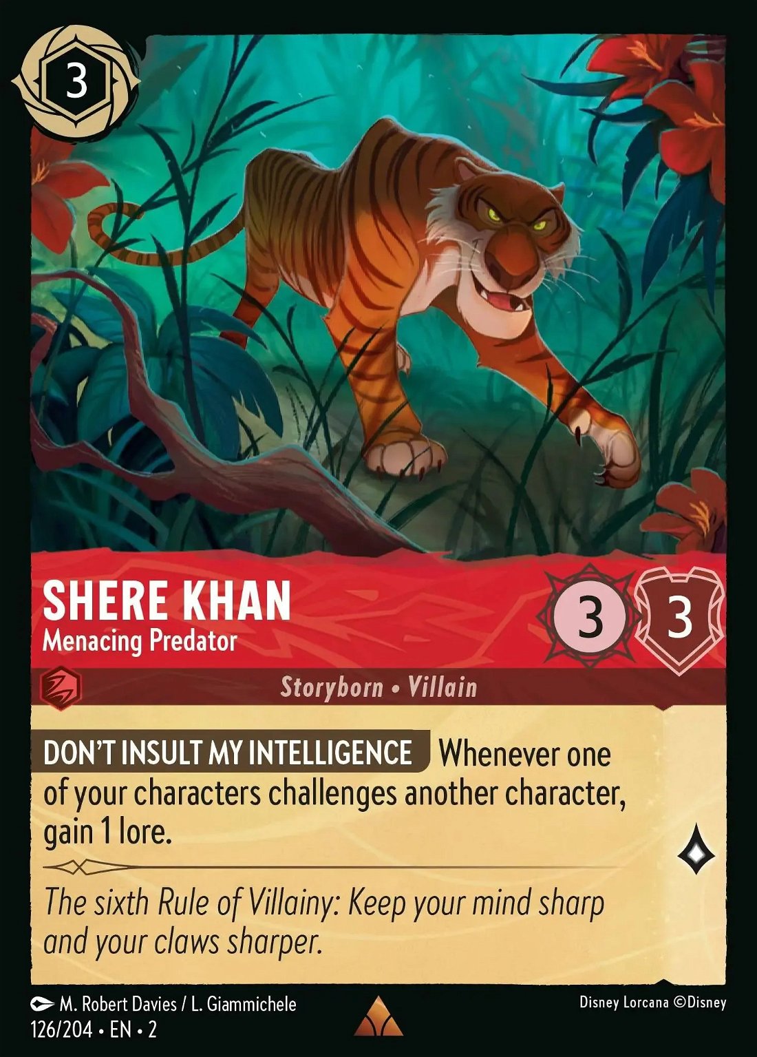 Shere Khan - Menacing Predator Crop image Wallpaper