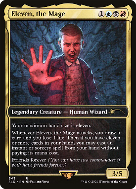 Eleven, the Mage is Cecily, Haunted Mage in MTG