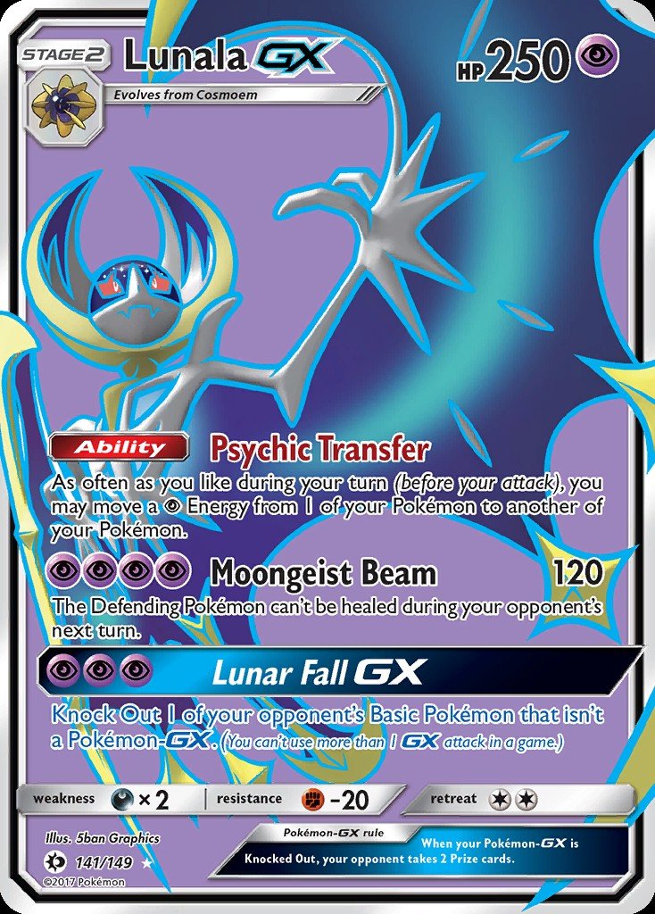 Lunala-GX SUM 141  Pokemon TCG POK Cards
