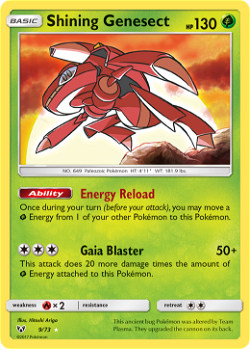 Shining Genesect SLG 9 translates to Genesect Brillant SLG 9 in French.