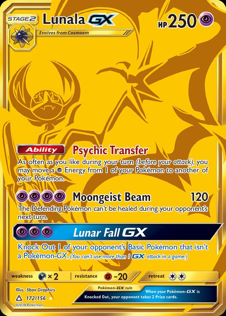 Lunala-GX UPR 172  Pokemon TCG POK Cards