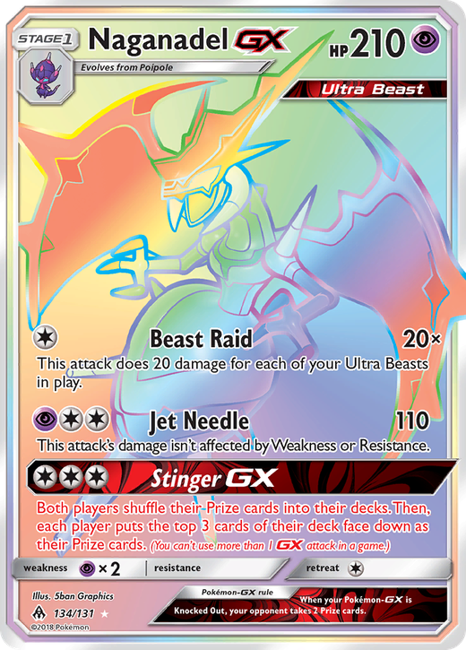 Naganadel-GX FLI 134  Pokemon TCG POK Cards