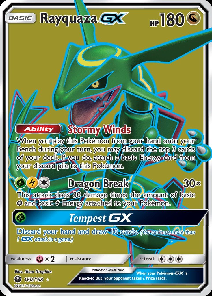 Rayquaza-GX CES 160 Crop image Wallpaper