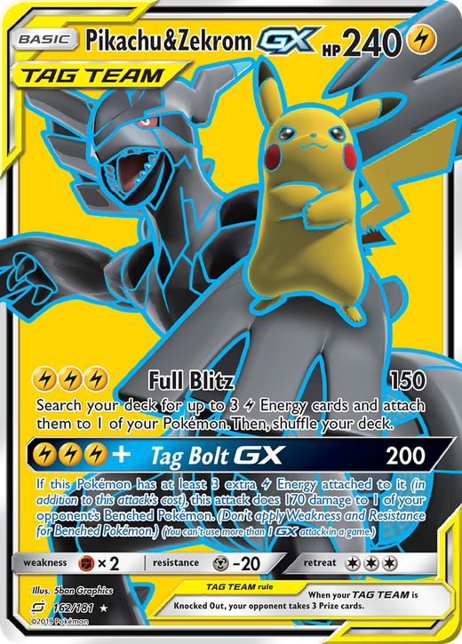 Pikachu & Zekrom-GX TEU 162 Full hd image
