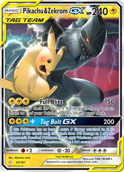 Pikachu & Zekrom-GX TEU 33