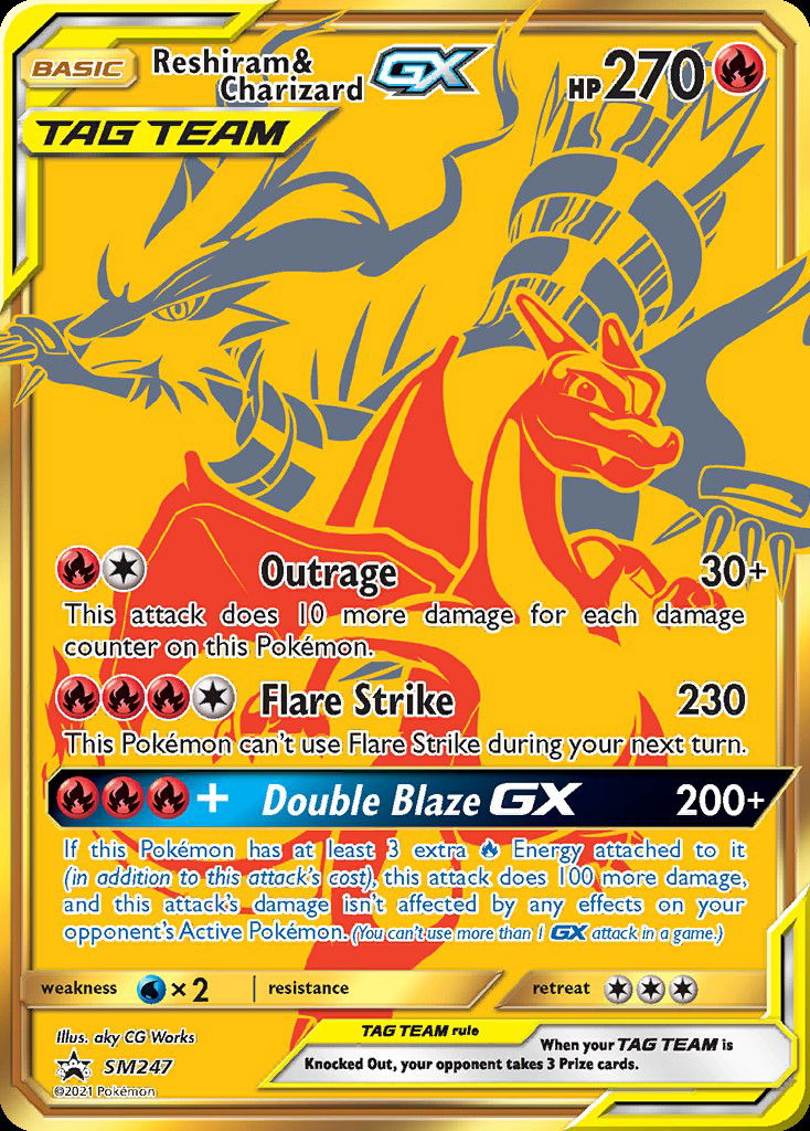 Reshiram & Charizard-GX PR-SM SM247 Crop image Wallpaper