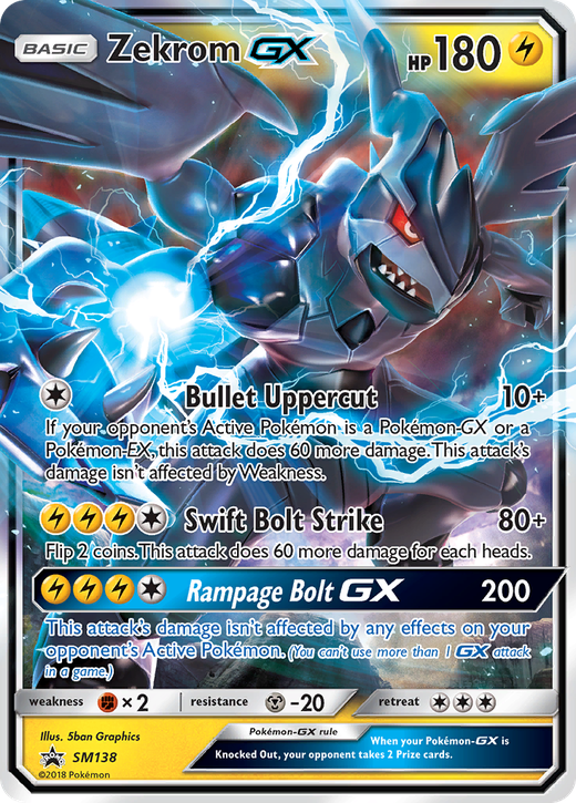 Zekrom-GX PR-SM SM138  Pokemon TCG POK Cards